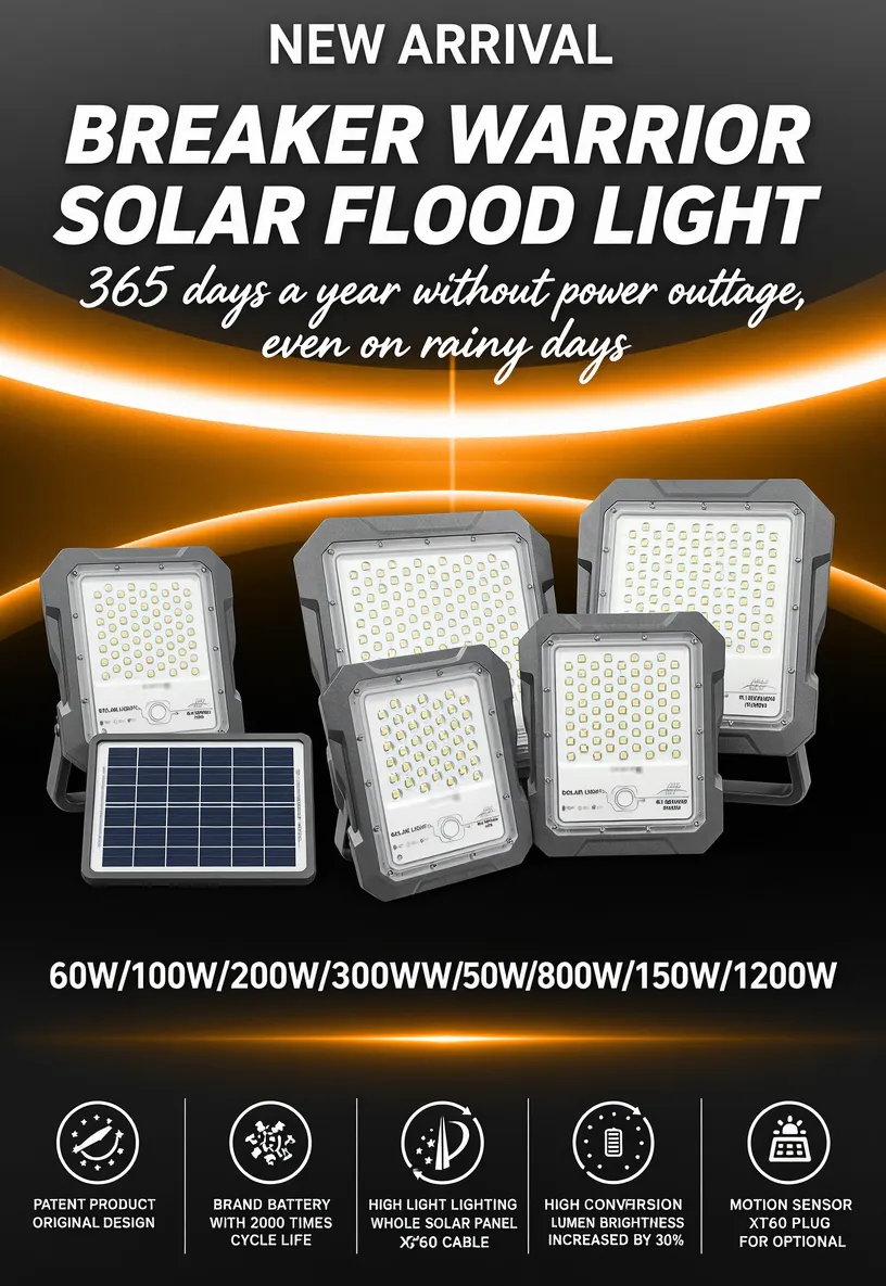 Breaker Warrior solar flood light